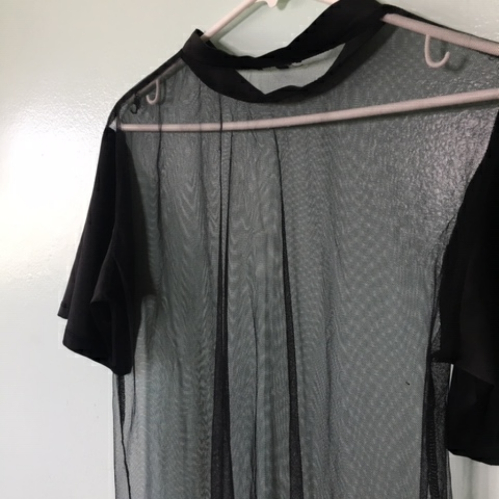Black Sheer T shirt